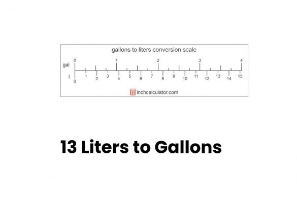 13 Liters to Gallons