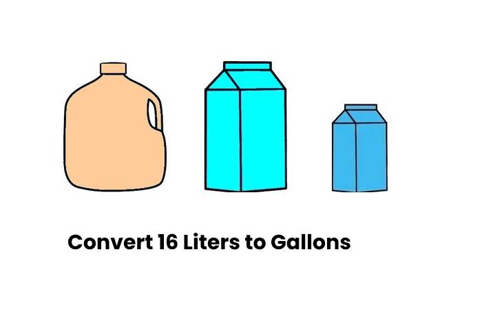 16 liters to Gallons 