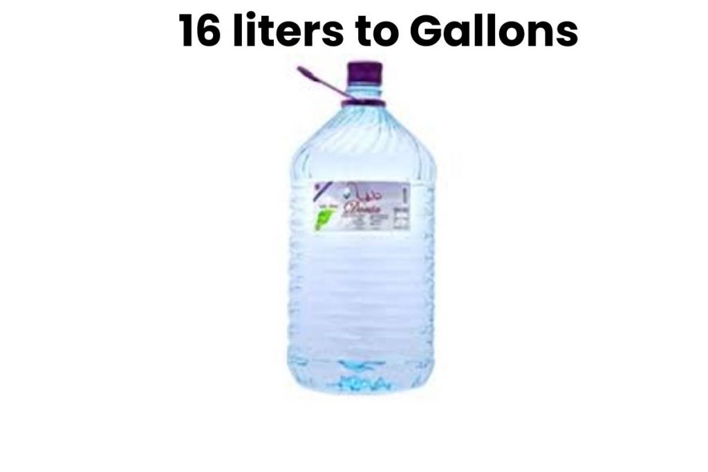 16 liters to Gallons