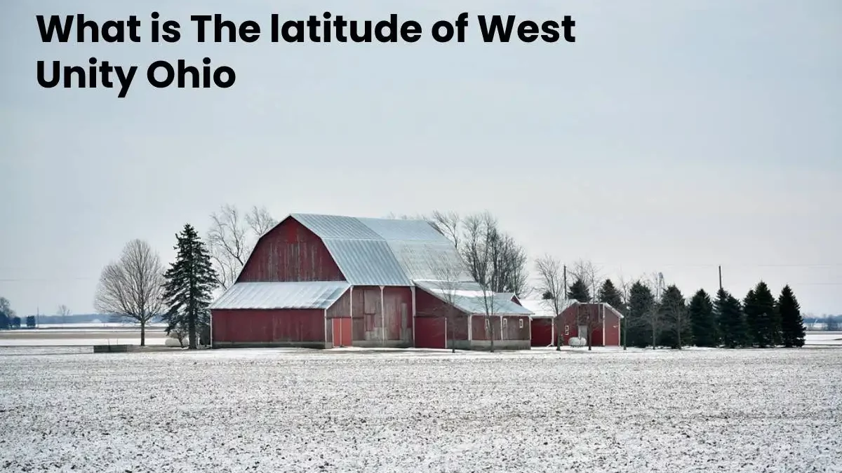 What is The latitude of West Unity Ohio?