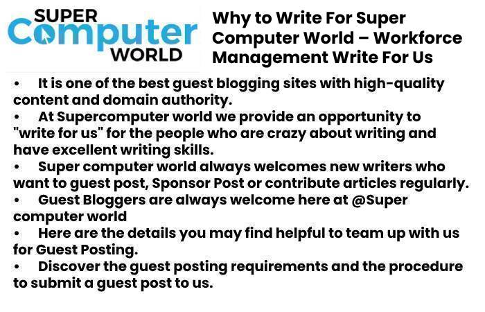 Workforce management write for us