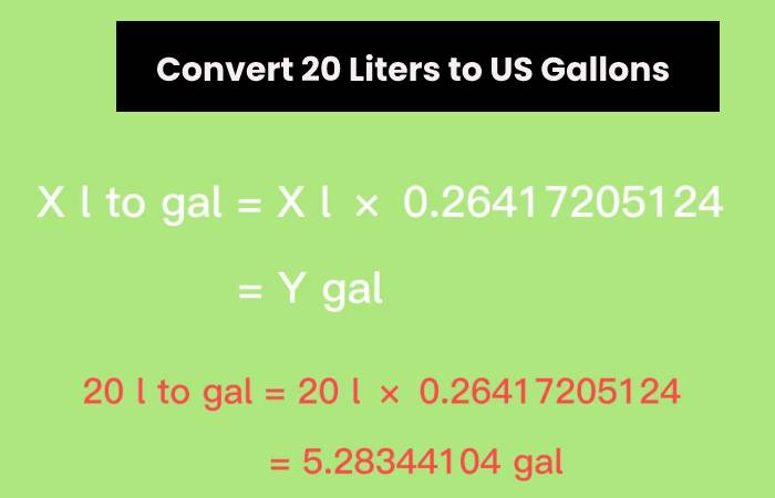 20 liters to gallons