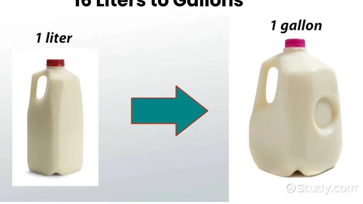 Calculate 16 Liters to Gallons