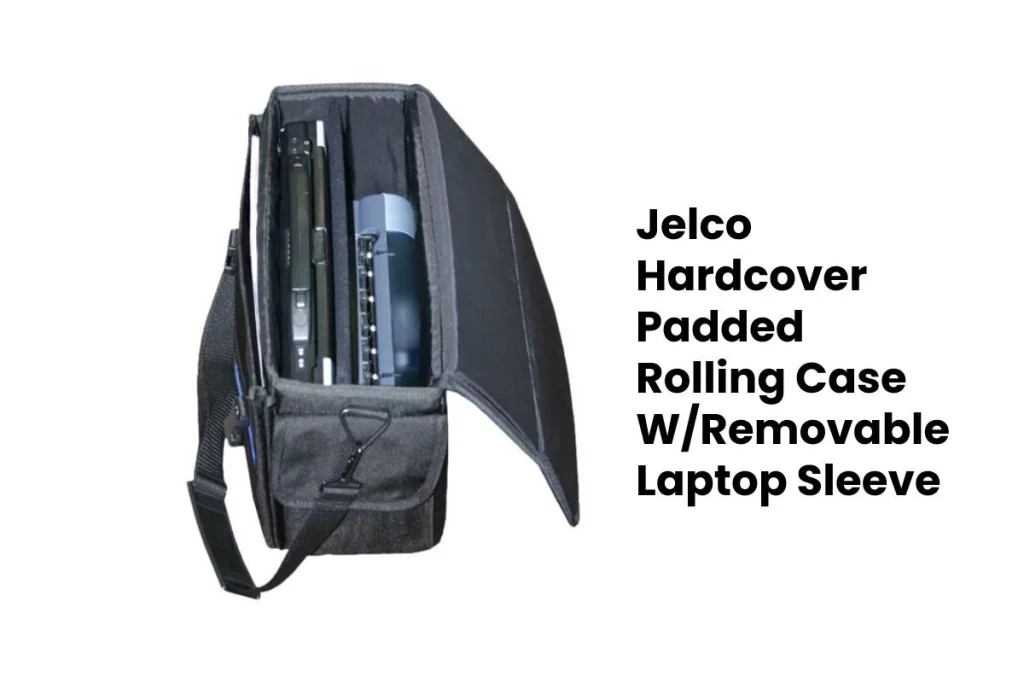 Jelco Hardcover Padded Rolling Case W_Removable Laptop