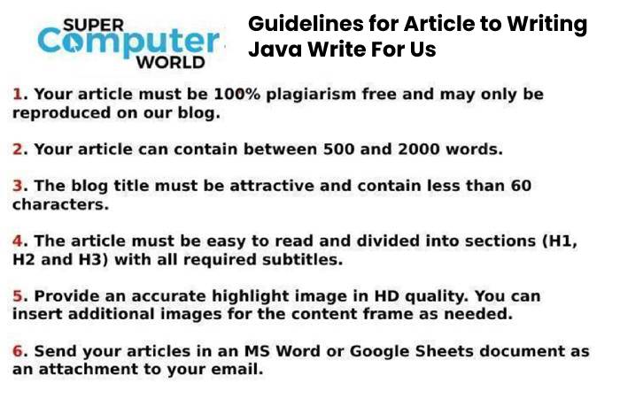 Guidelines for Article to Writing Java Write For Us