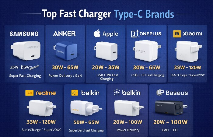 fast charger type-c brands