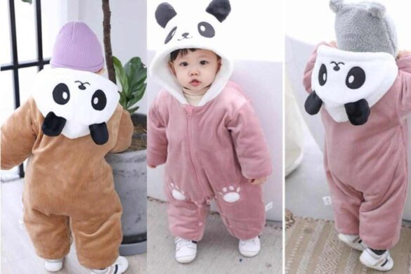 rs 149 bear design long-sleeve baby jumpsuit thespark shop
